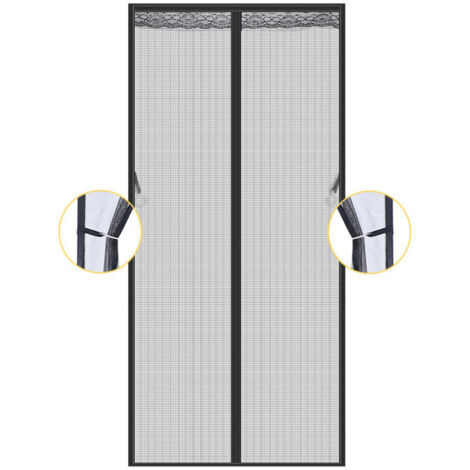 Moustiquaire Porte Fenêtre Magnétique 70x210cm Rideau Porte Anti Mouche Insecte Moustiquaire Aimantée Bande Adhésive Fermeture Automatique Maille (1/4)
