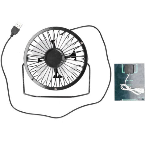 UlisemVentilateur de Panneau Solaire Alimentation Mobile Ventilation Extérieure Refroidissement Interface USB Appareil Portable (1/4)