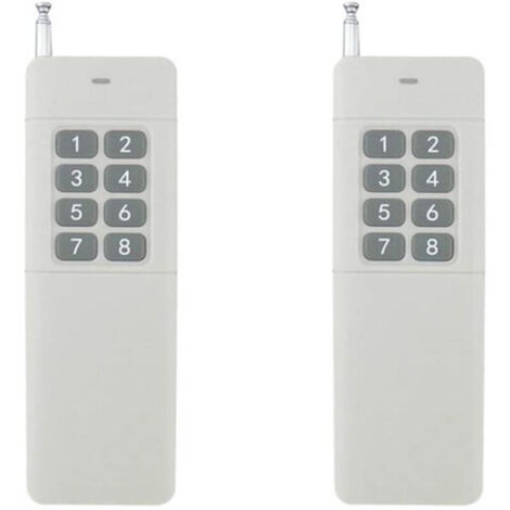 Ulisem 3000 m Longue portée Haute Puissance 4 6 8 12CH RF Télécommande Émetteur 433 MHz Télécommande Universelle Smart Remote Control pour éclairage Télécommande Protection Housse Télécommande 2PCS (1/4)