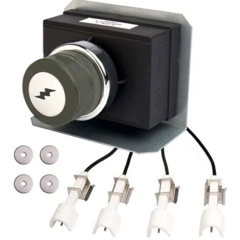 Ulisem Kit d'allumage 7629 pour Weber Genesis I 330 avec boutons de brûleurs avant (2011-2016), Kit d'élément piézoélectrique d'allumage, Kit d'électrodes d'allumage Ne convient pas à Genesis II Serie (1/4)