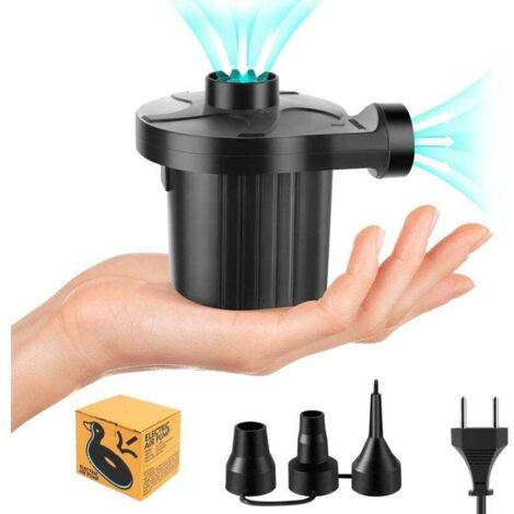 UlisemPompe à air électrique, 240V/50W Gonfleur Dégonfleur, Mini Pompe à air électrique avec 3 Buses d'air, Gonfleur Dégonfleur Électrique pour Matelas Gonflables, Piscines Gonflables et Cercle de Nat (1/4)