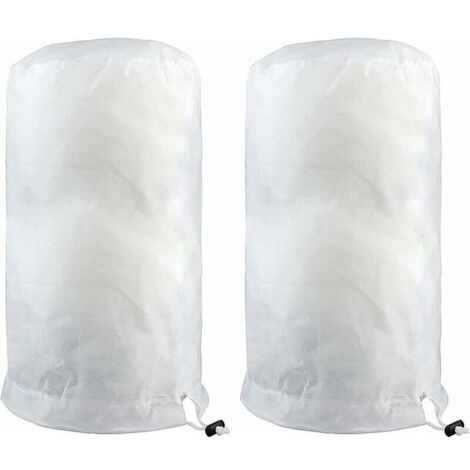 Ulisem Voile d'hivernage,2 Pièces Voile D'hivernage Plante 140×200cm Blanc, Housse de Protection pour Plantes, Housse D'hivernage Arbre, Voile Hivernage avec Tirette, Jardin Vegetaux Sac Hiver Tomate (1/4)