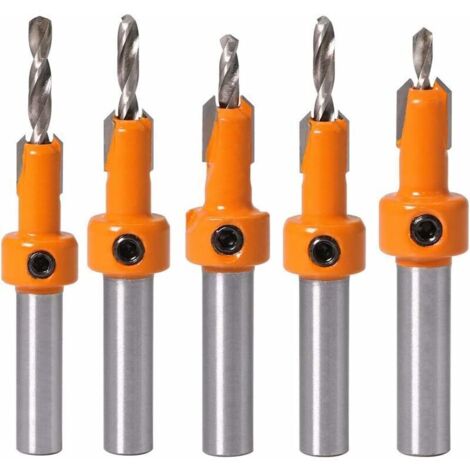 Ulisem foret chanfrein à bois chanfrein Superma compteur HSS foret conique foret 5pcs (1/5)