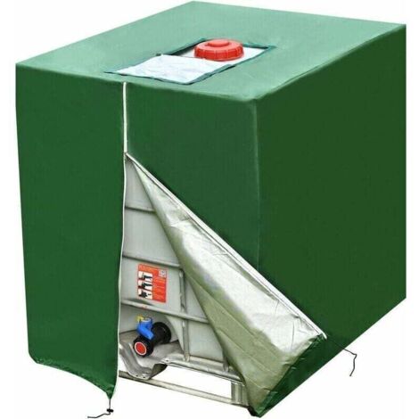 UlisemBâche Cuve 1000L Anti UV 210D IBC Housse Container Réservoir d'eau avec Cordon Fermeture éclair (1/4)