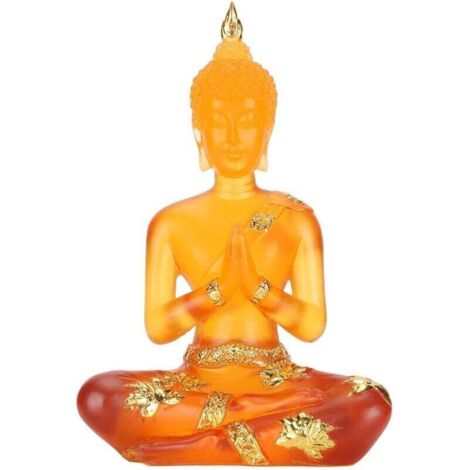 UlisemStatue Bouddha Méditation Sculpture Artisanat, Intérieur Thaïlandais Assis Bouddha Sculpture Feng Shui Décoration De Bureau, pour Bureau Maison Bureau Ornement Cadeau (1/4)