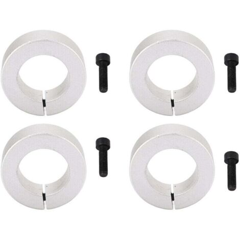Ulisem4 Pièces Collier de Fixation D'arbre Fendu en Alliage D'aluminium Vis de Serrage Kit de Collier D'arbre 25mm 1in Diamètre D'alésage Kit de Collier D'arbre Projet de Bricolage (1/4)