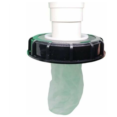 Ulisem Filtre de couverture IBC lavable en nylon avec couvercle de réservoir d'eau de pluie IBC 1000l DN 75 feutre aiguilleté noir 165mm (1/2)