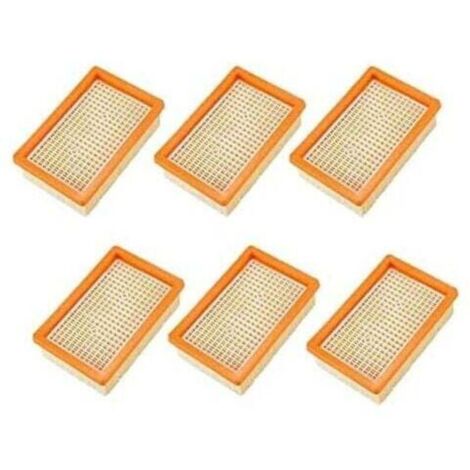 Lot de 6 Filtres pour Aspirateur Karcher MV4 MV5 MV6 WD4 WD5 WD6, PièCes de Rechange Filtre HéPatique (1/4)