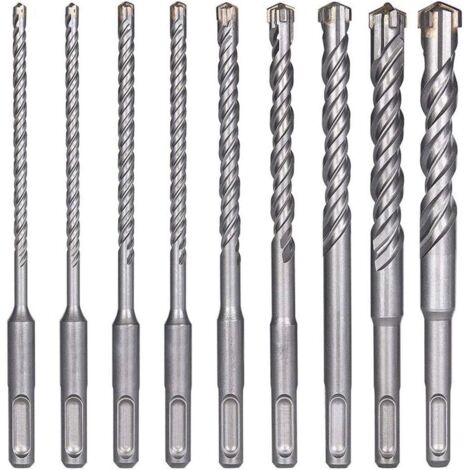 UlisemForets à Béton ,8PCS Perceuse à Percussion Perceuse à Maçonnerie, 5,6,6,8,8,10,12,14 x 160mm Outils de Forage pour Percer des Trous dans Béton, Carreaux de Céramique, Pierre (1/4)