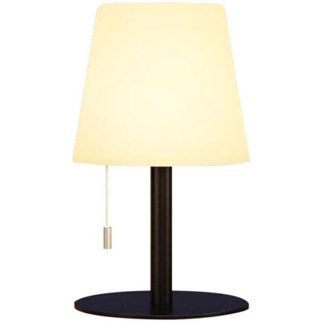 Lampe de table LED à batterie d'extérieur moderne et créative,Avec 7 couleurs à intensité variable,Rechargeable par USB,Veilleuse pour chambre à coucher, chambre d'amis ou bureau (Noir) [Classe énergé (1/4)