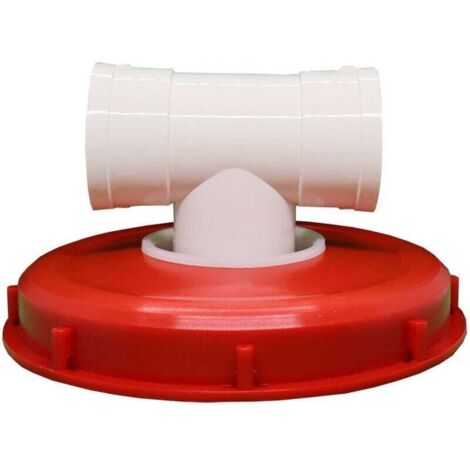UlisemCouvercle de tonneau IBC de 245 mm, couvercle de tonnelle IBC DN75 IBC avec filtre en nylon, raccord de couvercle de réservoir d'eau de pluie IBC (rouge 245 mm) (1/2)