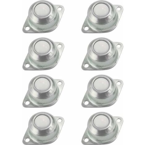 Ulisem 8 pcs Roulettes de Transfert de Billes à Rouleaux Roulettes de Roulement de Transfert Roulettes à Billes de Transfert Rouleaux à Billes en Nylon et en Acier Inoxydable pour Meubles Fauteuils Ro (1/5)