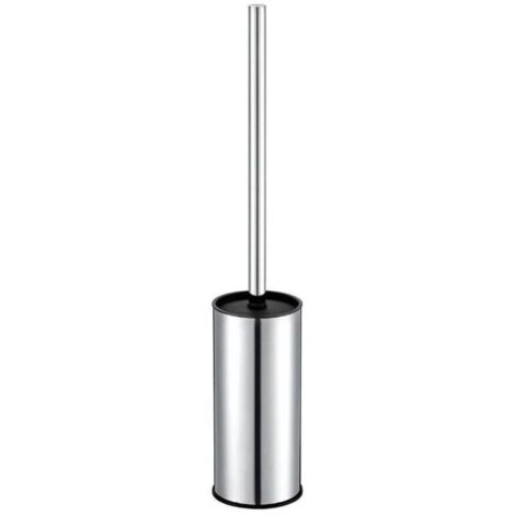 UlisemPorte-Brosse WC en Acier Inoxydable Chromé Rond sur Pied pour Salle de Bain (chromé) (1/4)