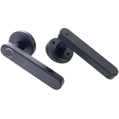 UlisemPoignée de verrouillage à empreinte digitale pour porte intérieure en bois, loquet réglable à une seule languette (circulaire) (1/4)