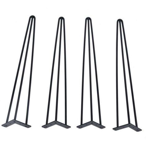 Ulisem4pcs/set 28 pouces / 30 pouces en épingle à cheveux meubles en métal jambes de table en fer solide pour ordinateur portable (30 pouces) (1/4)