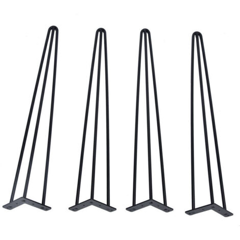 Ulisem4pcs/set 28 pouces / 30 pouces en épingle à cheveux meubles en métal jambes de table en fer solide pour ordinateur portable (30 pouces) (1/4)
