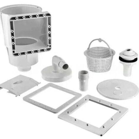 UlisemKit Écumeur de Surface et Buse d'entrée pour Piscine – Skimmer intégré – avec Grand Panier pour Aspiration et Récupération des saletés (1/4)