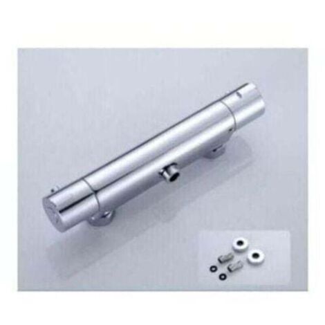 Ulisem Mitigeur thermostatique Mitigeur thermostatique de douche Robinet de douche Mitigeur thermostatique, avec verrouillage de sécurité 38 ℃ Douche thermostatique Laiton, Chrome (1/4)