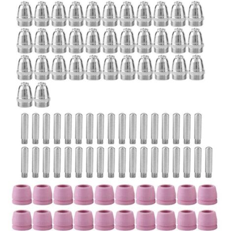 Ulisem 90 pièces/jeu de coupe-plasma, chalumeau de coupe, électrode, buses, accessoires, kit de buses d'électrodes, pour torche de découpe plasma (1/4)