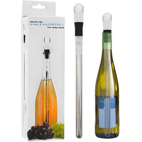 Bâton Refroidisseur de Vin en Acier Inoxydable – Accessoire idéal et Cadeau pour Amateurs de Vin Homme Femme Set Rafraîchisseur pour Vin Blanc et Rouge (1/5)