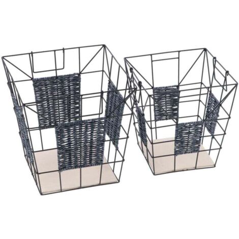 Ulisem Panier À Linge En Métal Au Design Simple Avec Poignées Et Paniers De Rangement En Treillis Métallique Pour Lorganisation De La Maison Et Le Tri Du Linge (1/4)