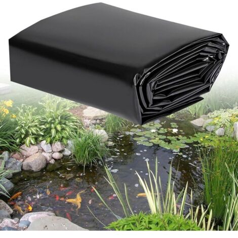 Revêtement de bassin HDPE durable pour bassins extérieurs,revêtement d'étang préformé, membrane de piscine de jardin pour bassins à poissons Koi, fontaine et cascade(2x3m)-0.3mm (1/5)