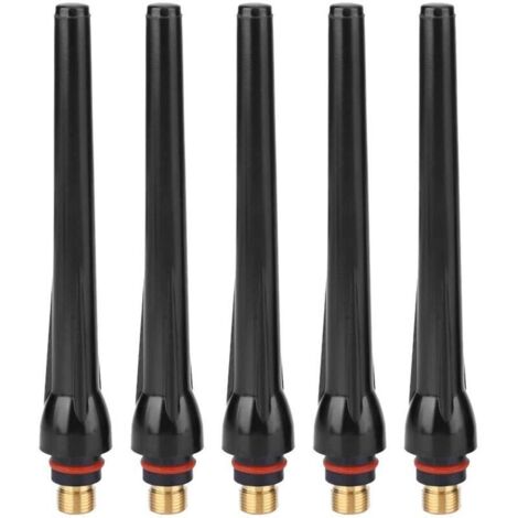 Machines à souder TIG, 0,9 x 0,5 cm, 5 pièces, capuchon arrière long, torche de soudage, couteau de soudage TIG, capuchon arrière pour fournitures de soudage SR17/SR18/SR26 (5 pièces) (1/5)
