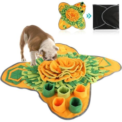 Tapis à renifler pour Chien, Lavable Intelligent Puzzle Chien Jouet Tapis de Fouille Alimentation Lente Stress Release Interactif Educatif pour Petit Gros Chien (1/5)