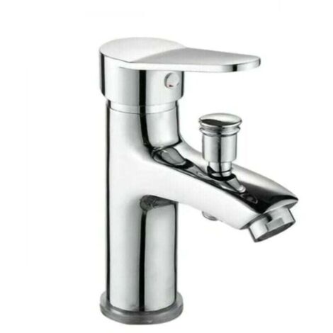 Mitigeur de douche, robinet de douche à double usage chaud et froid avec poignée unique, en alliage, avec tuyau d'arrivée d'eau de 60 cm (1/4)