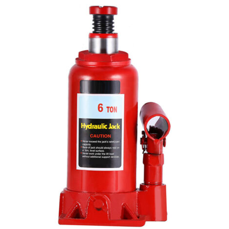 Cric Hydraulique Bouteille 6T, Vérin Cric Hydraulique Bouteille Professionnel pour Voiture fourgonnette Bateau Camion Caravane 18-34cm (1/5)