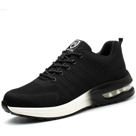 Chaussures de sécurité à embout d'acier pour hommes et femmes, légères et confortables, antidérapantes et indestructibles, avec coussin d'air, taille 41 (1/5)