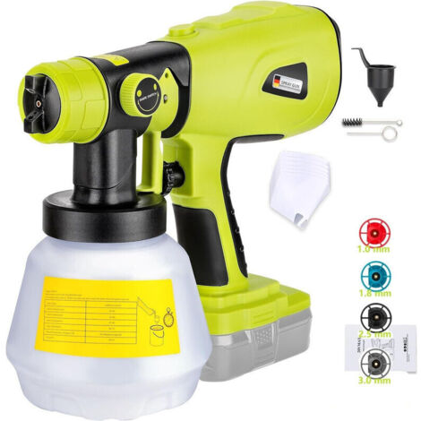 Pulvérisateur de peinture sans fil pour batterie Ryobi 20 V, outil électrique sans fil HVLP, pistolet à peinture (1/5)