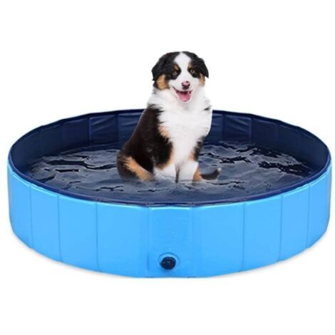 Piscine pliable pour chiens et enfants, portable, antidérapante, en PVC, pour chiens et chats, 80 x 20 cm (1/5)