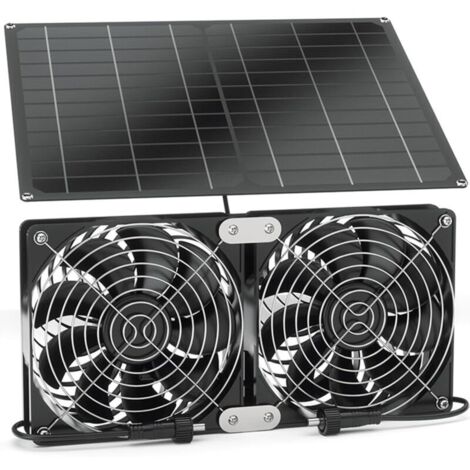 Panneau solaire facile à utiliser avec ventilateur étanche, parfait pour le refroidissement des espaces extérieurs (1/5)