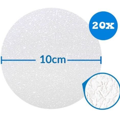 Autocollants antidérapants pour douche et baignoire - Tapis antidérapants transparents - 20 autocollants antidérapants pour douche - Tapis antidérapants ronds, Ø 10 cm