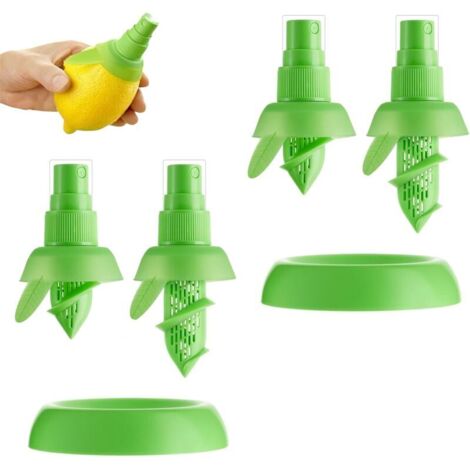 Presse Agrumes Manuel, 2 Pièces Grandes et 2 Pièces Petites Presse Citron Manuel, Vert Presse Fruit Manuel, avec Base Ronde, Pulvérisateur de Citron, pour Agrumes (1/5)