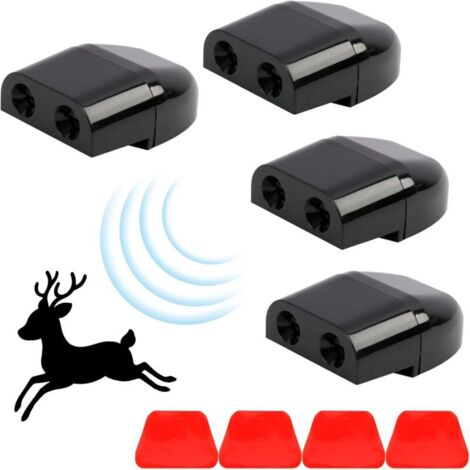 4 Pièces Sifflets à Ultrasons pour Voiture, Dispositifs de Signalisation pour Animaux Sauvages, Avertisseur de Faune pour Voitures, Camions et Motos, Compact et Durable (1/5)