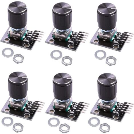 pcs Ky-040 Rotary Encodeur Module avec 15 × 16,5 mm avec Capuchon de Bouton pour Arduino (Lot de 6) Clw1062 (1/4)