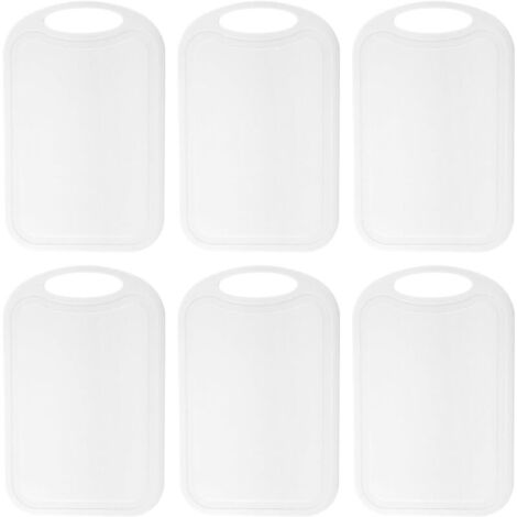 Lot de 6 Planche a Decouper Plastique, Antidérapante Planches à Découper de Cuisine Antibactérien avec Poignée, Alimentaires PP-Matériel Planche à Découper de Cuisine pour Viande, Légumes, Fruits (1/5)