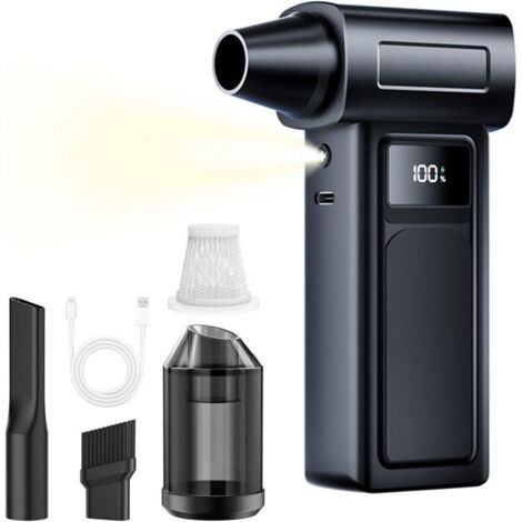 Electric Air Duster Mini souffleur à poussière sans fil 130 000 tr/min 4 vitesses réglables avec batterie de 4000 mAh pour ordinateur, clavier, extérieur, maison et voiture (modèle amélioré) (1/5)