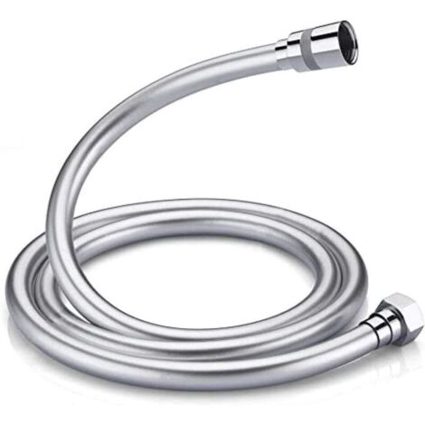 Tuyau de douche universel (G1/2", 1,5 m), tuyau de douche anti-torsion et anti-torsion, PVC/blanc (1/5)
