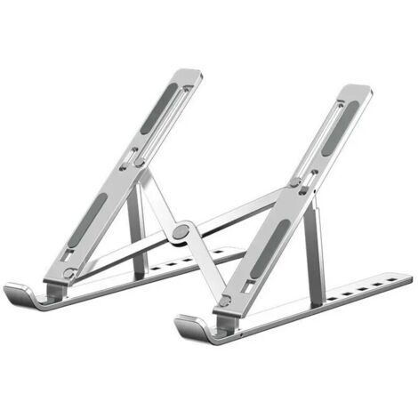 Support de rehaussement multifonctionnel en alliage d'aluminium pour ordinateur portable/tablette, base portable de rangement pliable pour bureau (1/3)