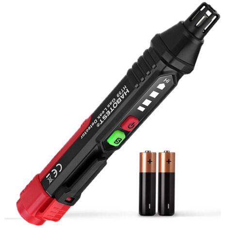 Détecteur de gaz naturel, détecteur de fuite de gaz TopTes PT177 avec alarme sonore et visuelle, détecteur de gaz portable alimenté par batterie propane, butane, méthane pour camping-car (batterie x2 (1/4)