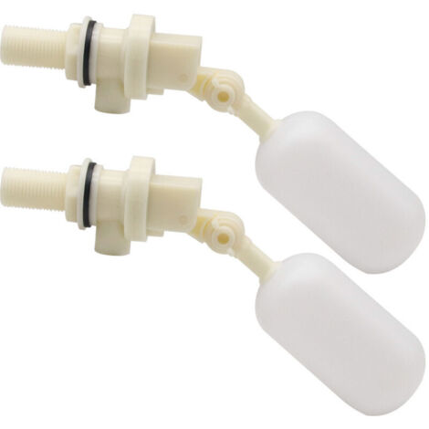 Lot de 2 vannes à flotteur pour le remplissage automatique des abreuvoirs pour chiens, bovins et ovins, vanne à bille avec arrêt automatique du remplissage, filetage NPT 1/2 pouce (1/5)