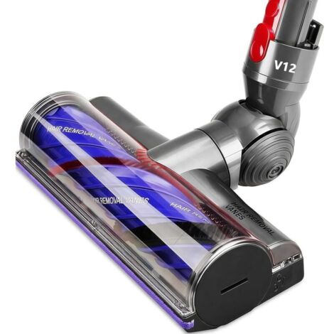Brosse électrique anti-enchevêtrement pour Dyson V12 Detect Slim - Pièce de rechange - Tête de nettoyage à entraînement direct - Tête turbine pour sols en bois dur et tapis (1/5)