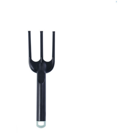 Râteau à main 3 dents - Râteau de jardin 21 x 5.5 cm - Outils de jardinage - Plastique - Noir (1/3)