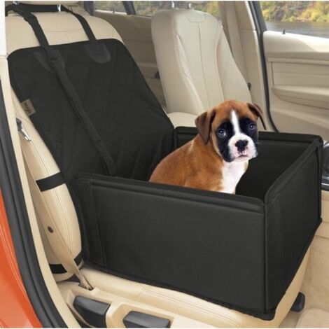 Siège auto pour chien extra robuste - Siège auto pour chien - Siège de haute qualité - Chiens de petite et moyenne taille - Parois renforcées - 3 sangles - Siège auto imperméable - Siège avant et arri (1/5)