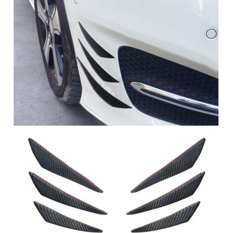6PCS Spoiler Côté Voiture,Aileron Avant de Voiture,Ailerons Universels pour Pare-Chocs Avant de Voiture,Aileron De Pare-Chocs Avant,Voiture Becquets Avant,pour SUV,Voitures (Fibre Carbone) (1/5)