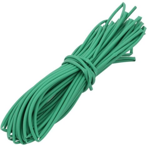 Gaine thermorétractable isolée en polyoléfine Aexit, longueur 8 m, diamètre intérieur 1 mm, verte (1/2)