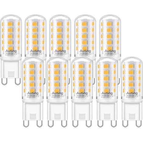G9 LED Dimmable, Blanc Chaud Ampoule G9 4W 230V Équivalent à 20W-40W Halogène Lumière 400LM,2700K Ampoules Led g9, Lot de 10 (1/5)